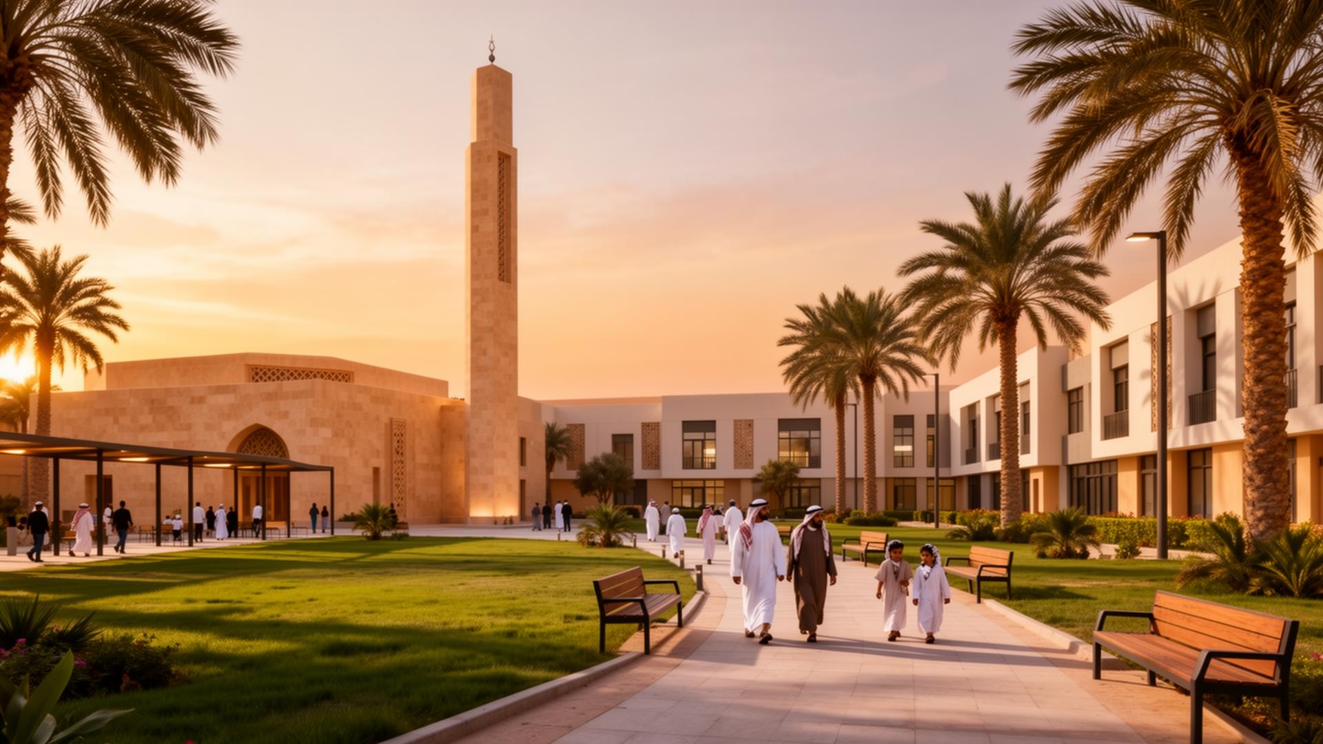 حديقة مجتمعية بجوار مسجد ومدرسة